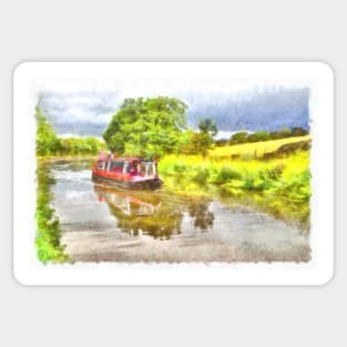 English Canal Narrow Boat Sticker